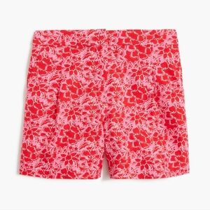 J.crew Printed elastic-back linen-blend pleated short